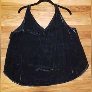 LOFT LP Sleeveless Black Velvet Shell